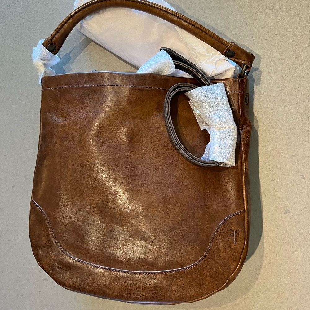 Frye Melissa Hobo purse in Dark Brown leather